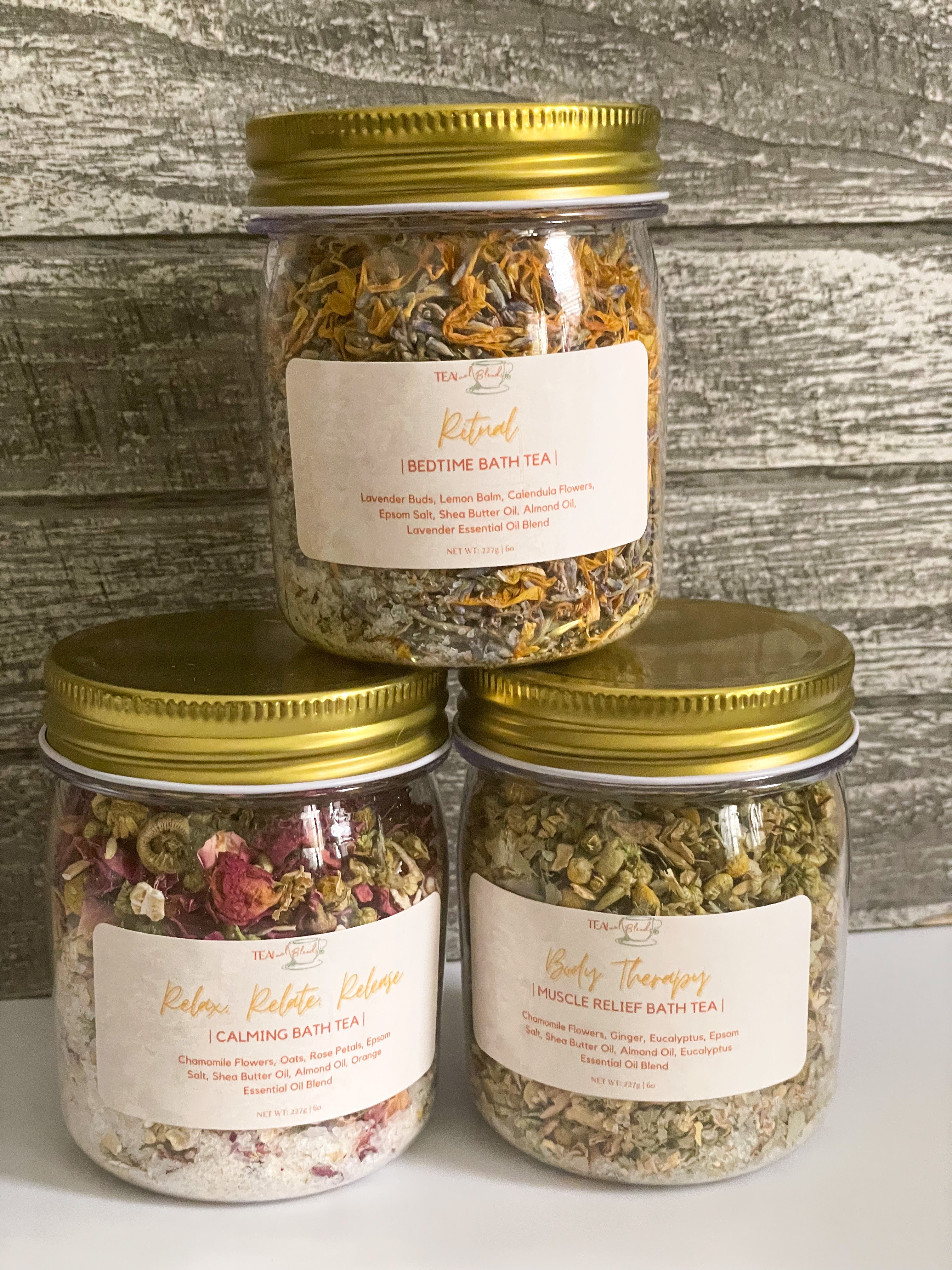 Herbal Bath Tea Jars